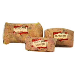 Foie Gras de Canard Lobe Entier poché au Gros Poivre - 500g