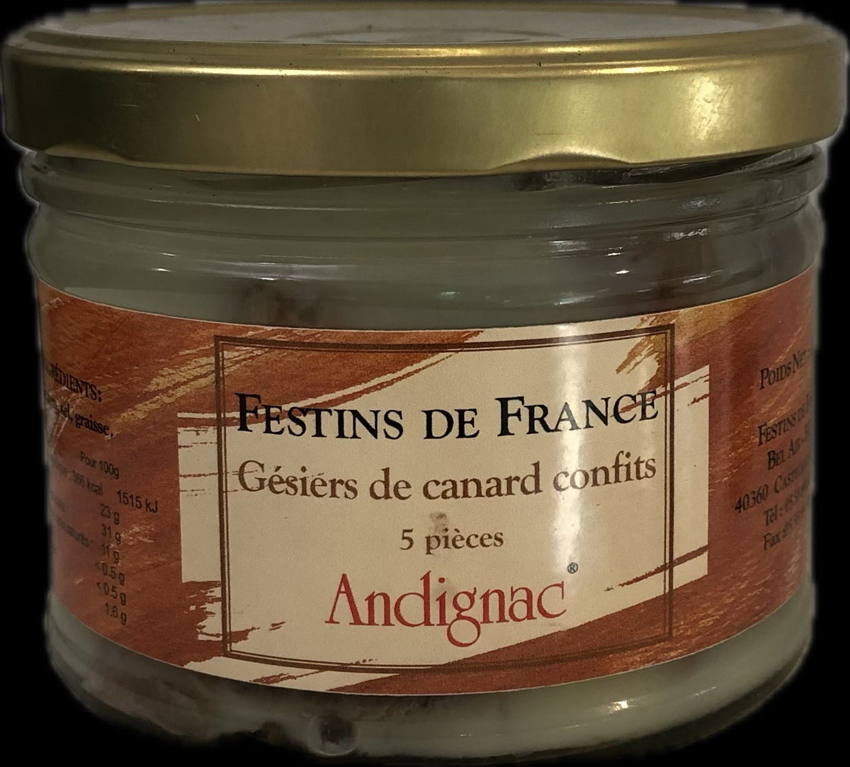 Gésiers de canard confits 5 pièces